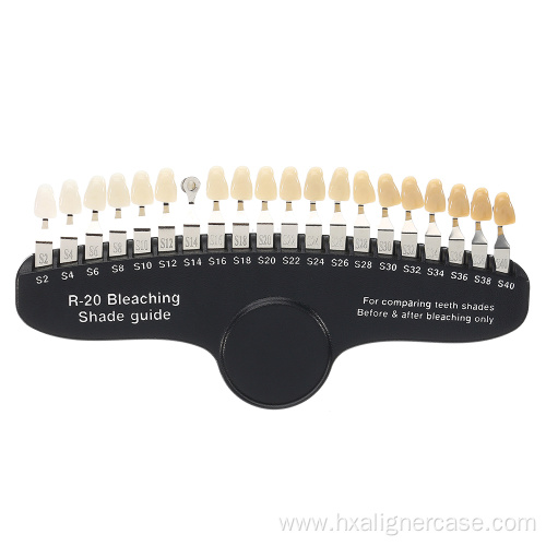 Teeth Whitening Bleaching Shade Chart 20 Colors Comparator